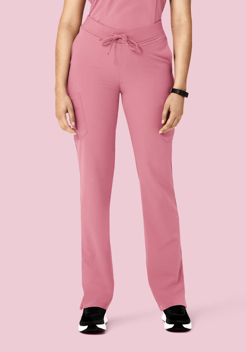 9 Cepli Kargo Scrub Pantolon — Roze