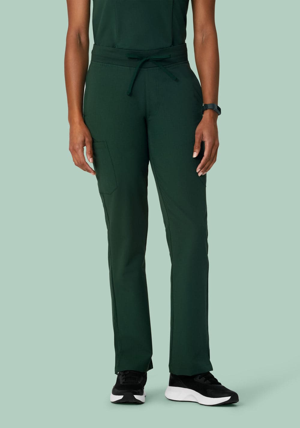 9 Cepli Kargo Scrub Pantolon — Gece Yeşili