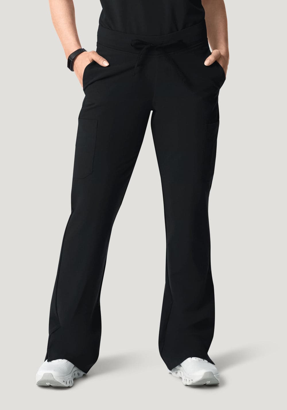 9 Cepli Kargo Scrub Pantolon — Siyah