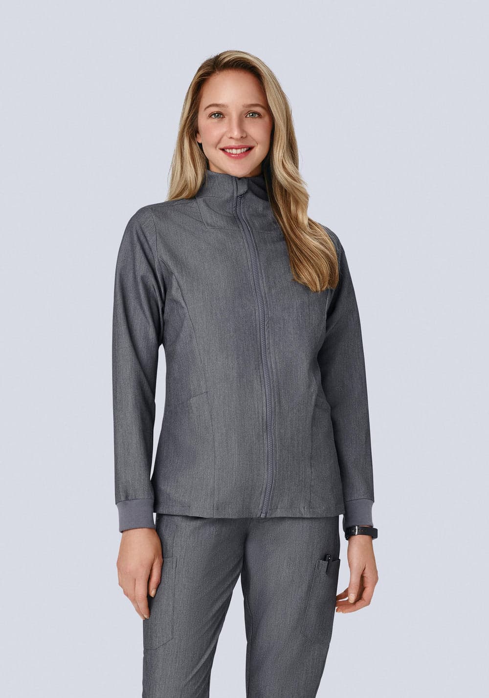 Kadın Modern Scrub Ceket — Gri