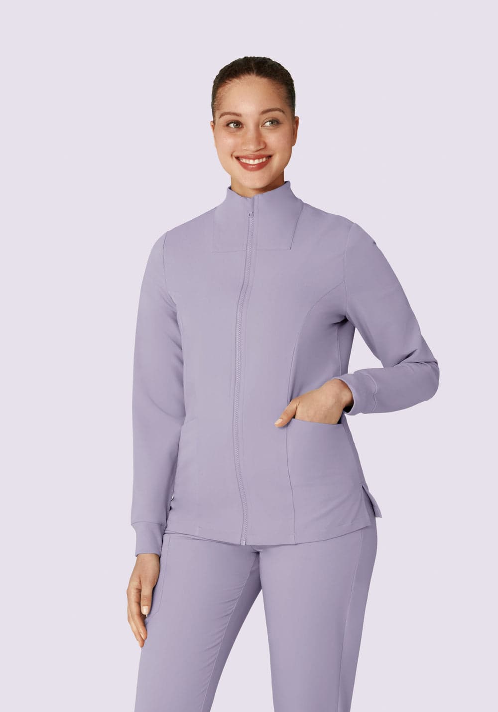 Kadın Modern Scrub Ceket — Ube Moru
