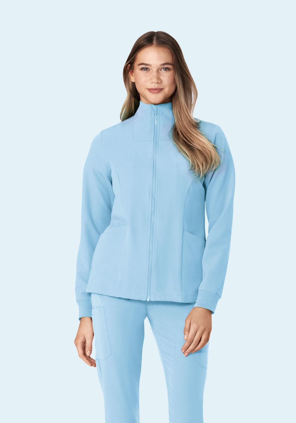 Kadın Modern Scrub Ceket — İskandinav Mavisi