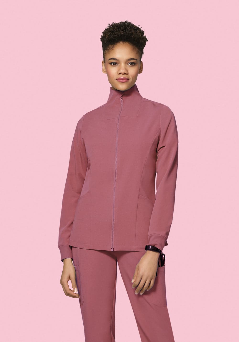 Kadın Modern Scrub Ceket — Lila