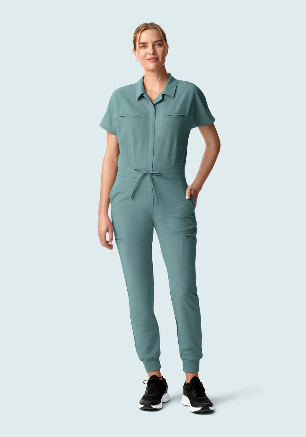 Kadın Scrub Tulum — Marina Mavisi