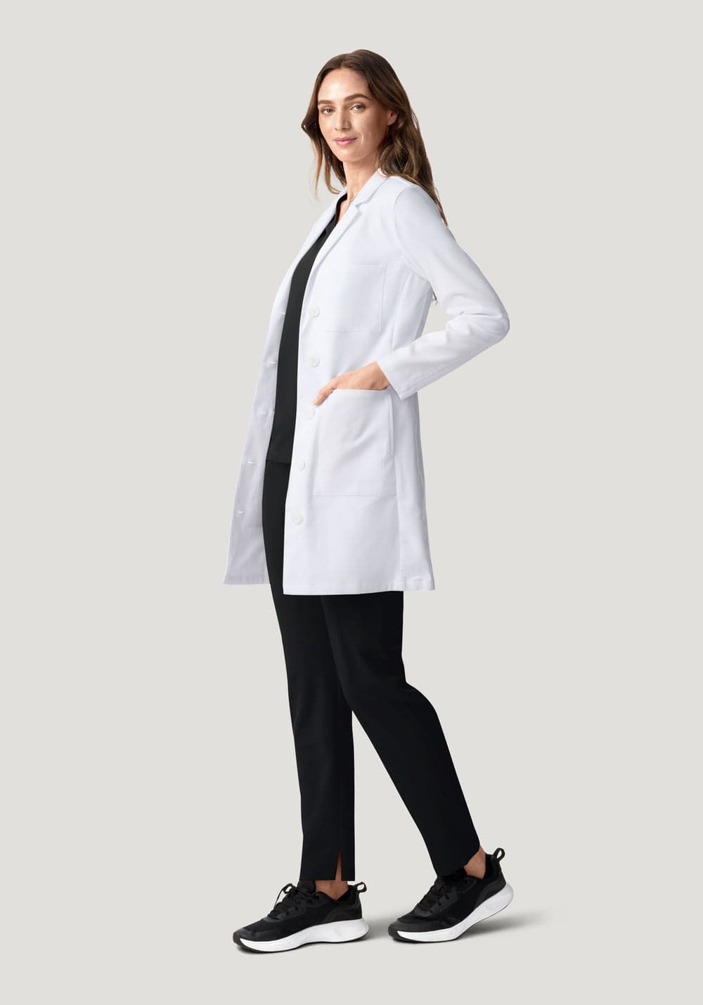 Kadın Uzun Doktor Önlüğü — Beyaz