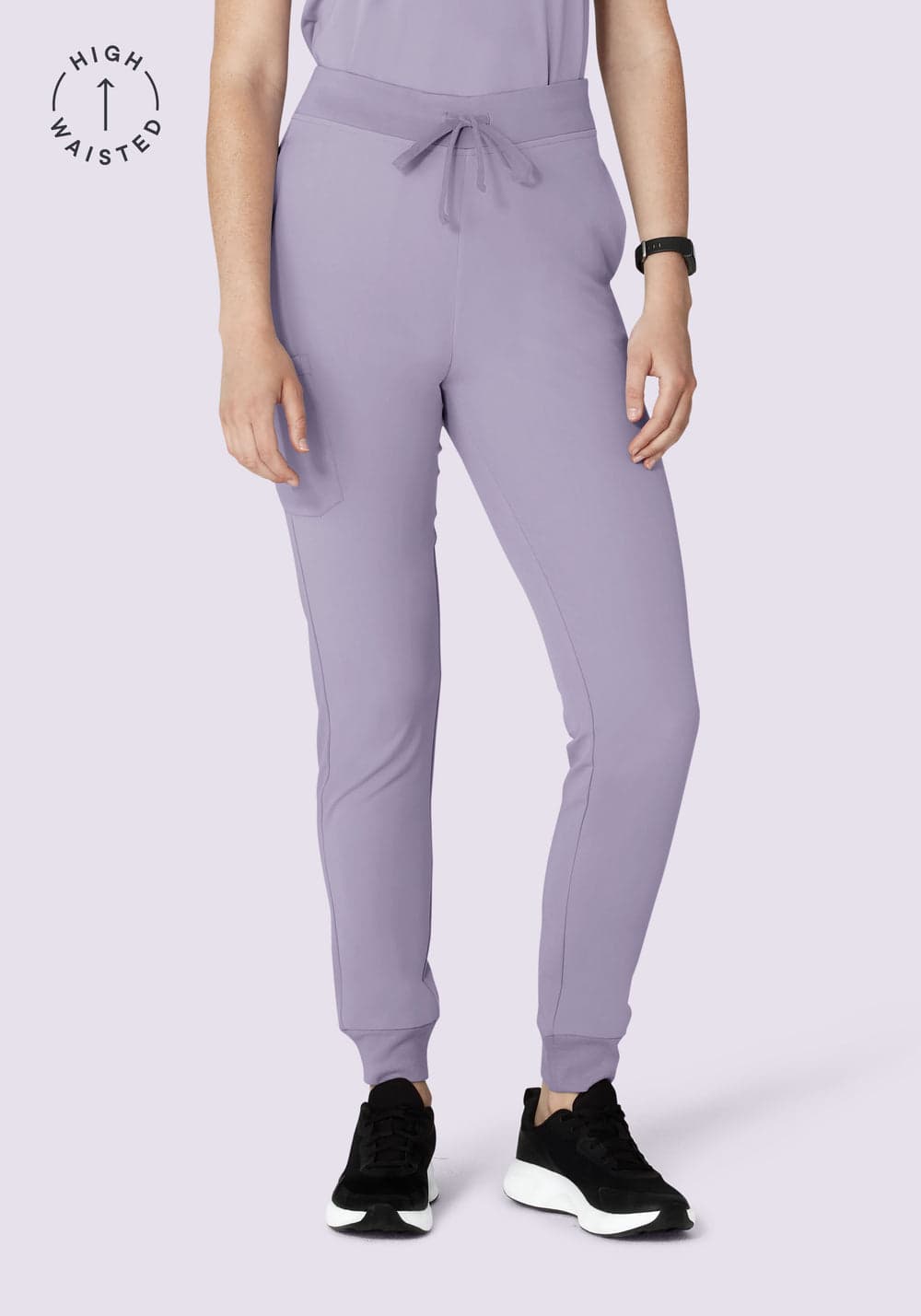 Yüksek Bel Jogger Scrub Pantolon — Ube Moru