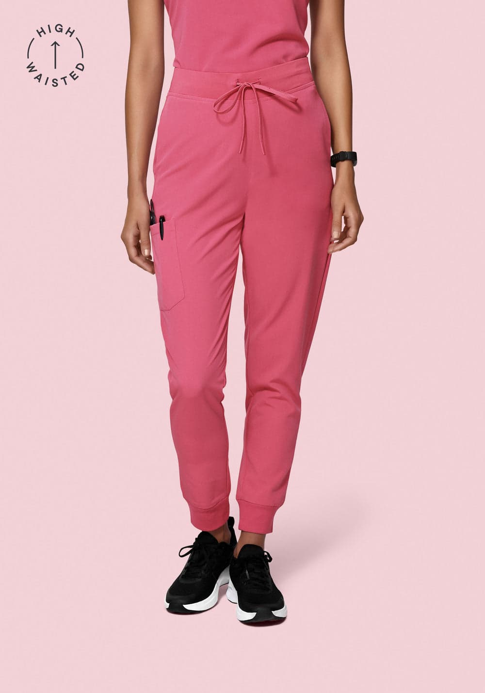 Yüksek Bel Jogger Scrub Pantolon — Jaipur Pembesi