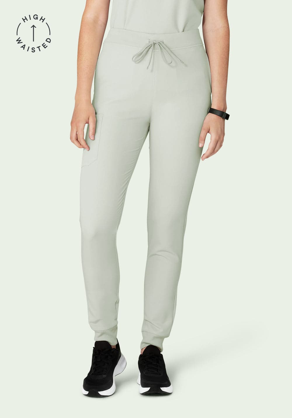 Yüksek Bel Jogger Scrub Pantolon — Kuzey Damlası
