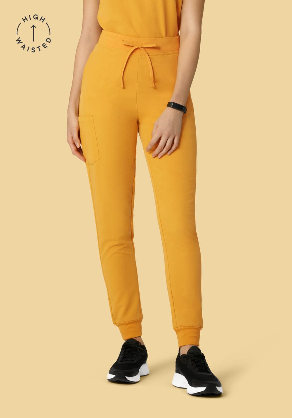 Yüksek Bel Jogger Scrub Pantolon — Bal