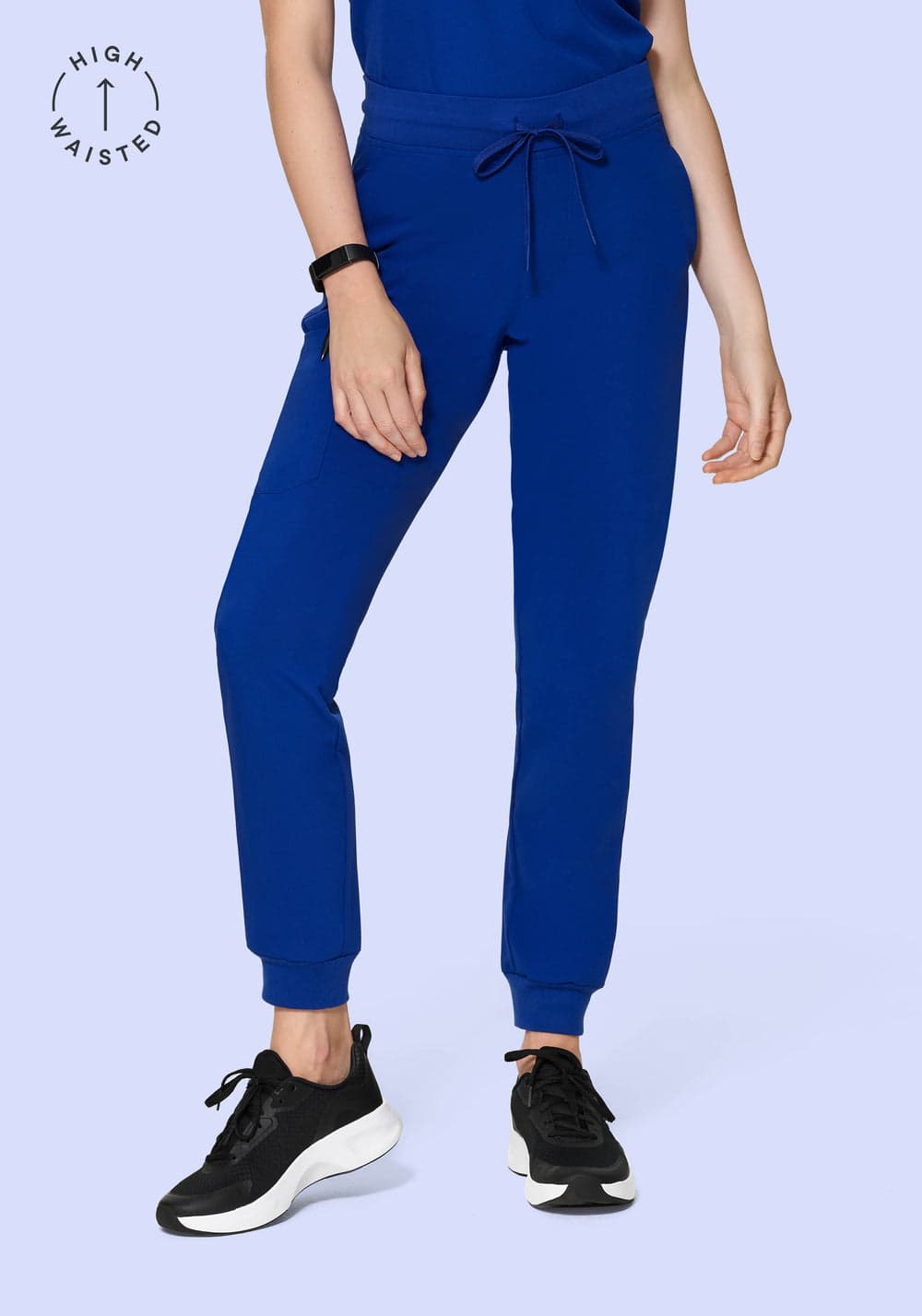 Yüksek Bel Jogger Scrub Pantolon — Galaksi Mavisi