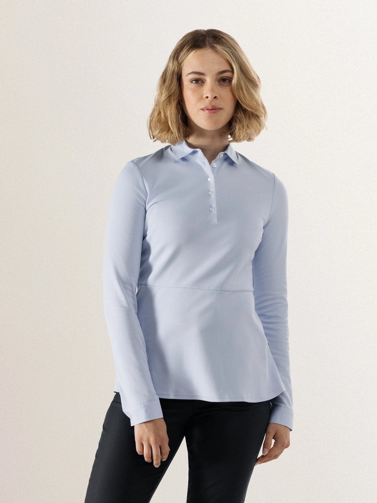 Elena Uzun Kollu Polo — Açık Mavi