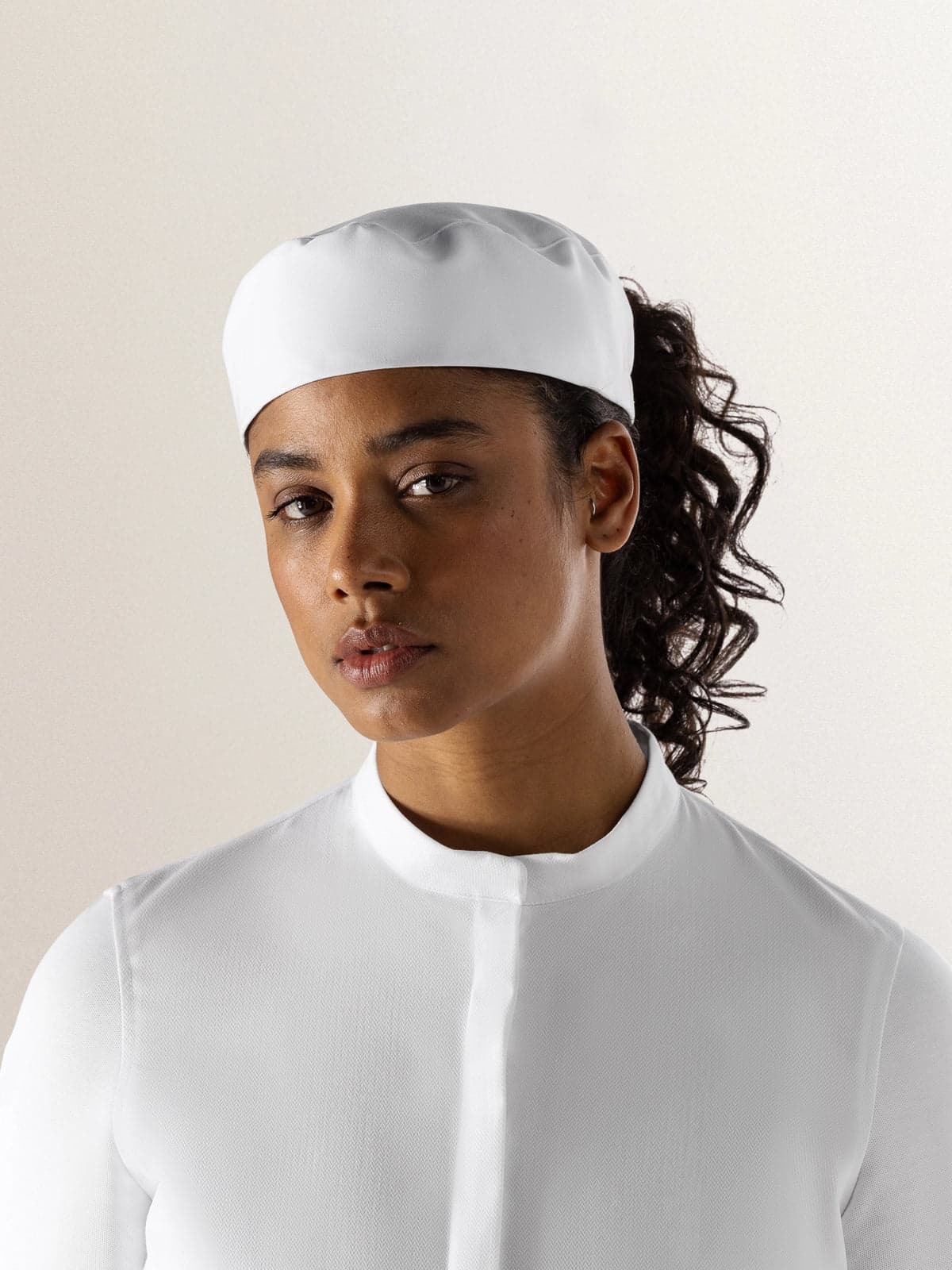 Fez ladies Aşçı Şapkası — Beyaz