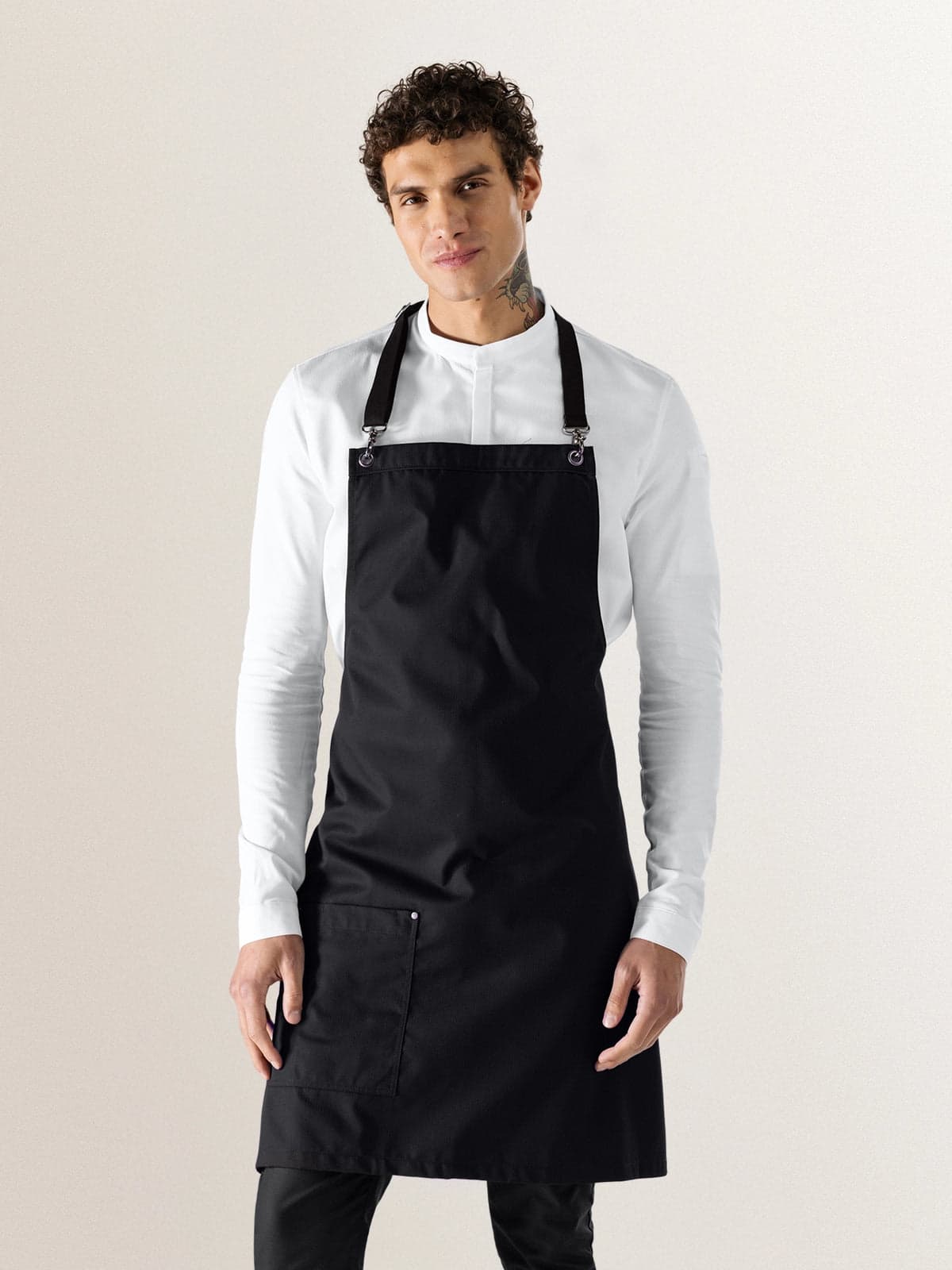 Davos Bib Apron — Black