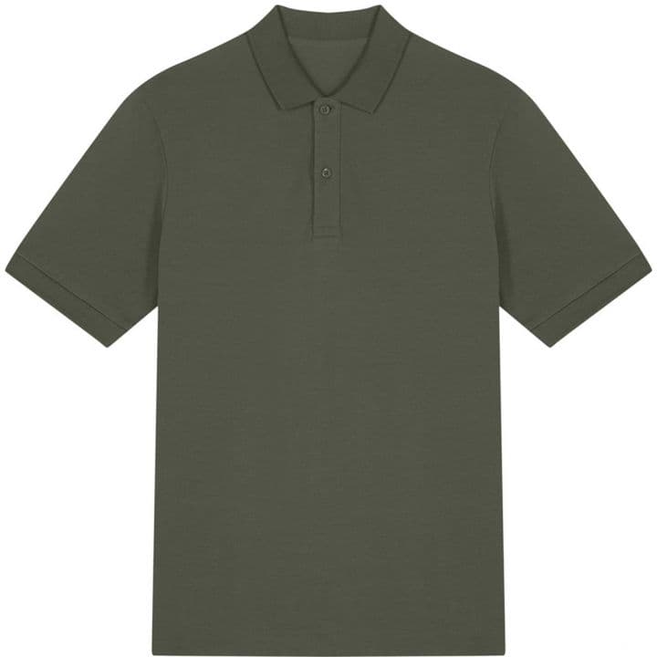 Unisex Polo T-shirt Pamuklu — Haki