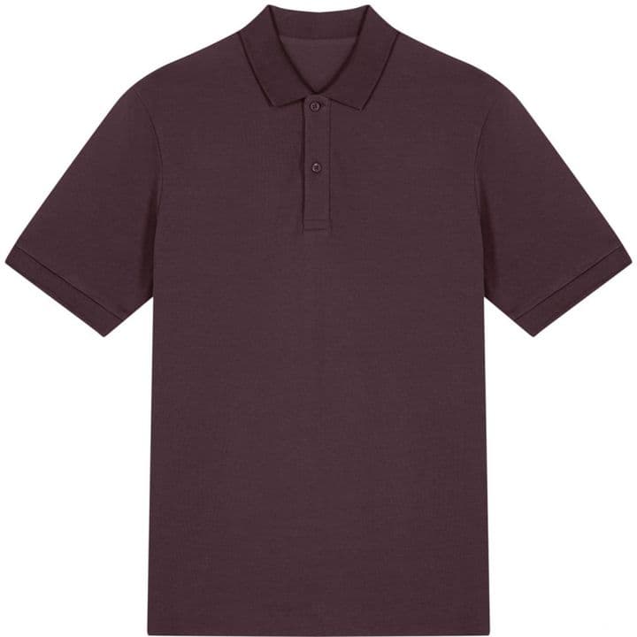 Unisex Polo T-shirt Pamuklu — Kahverengi