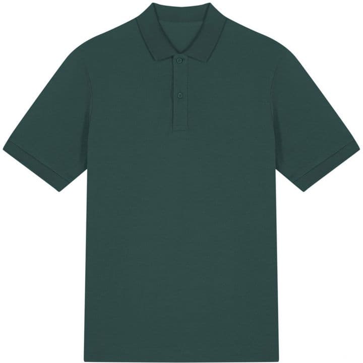 Unisex Polo T-shirt Pamuklu — Koyu Yeşil
