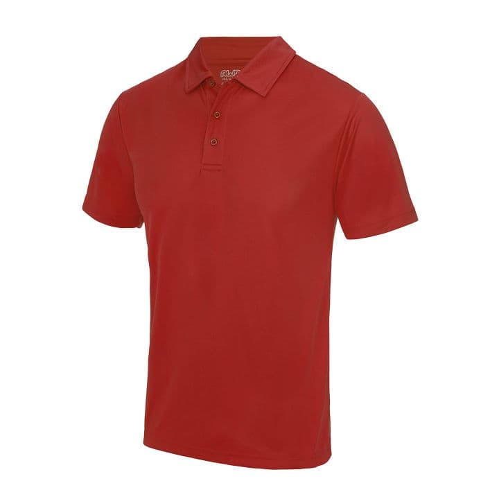 Unisex Polo T-shirt Pamuk-Polyester — Kırmızı