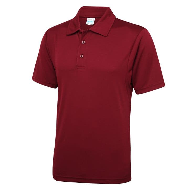 Unisex Polo T-shirt Pamuk-Polyester — Bordo