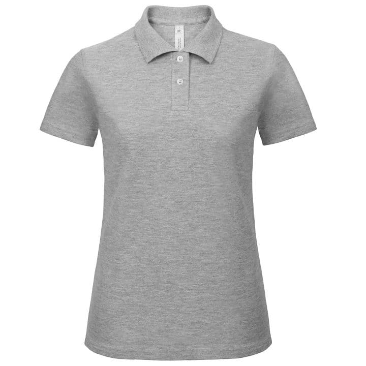 Kadın Polo Slim Fit Pamuklu — Gri