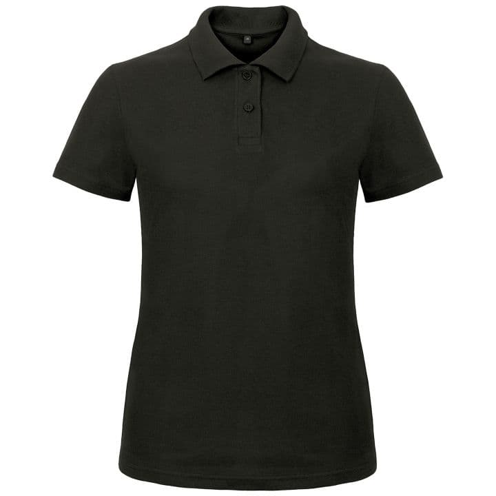Kadın Polo Slim Fit Pamuklu — Siyah