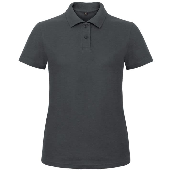 Kadın Polo Slim Fit Pamuklu — Antrasit