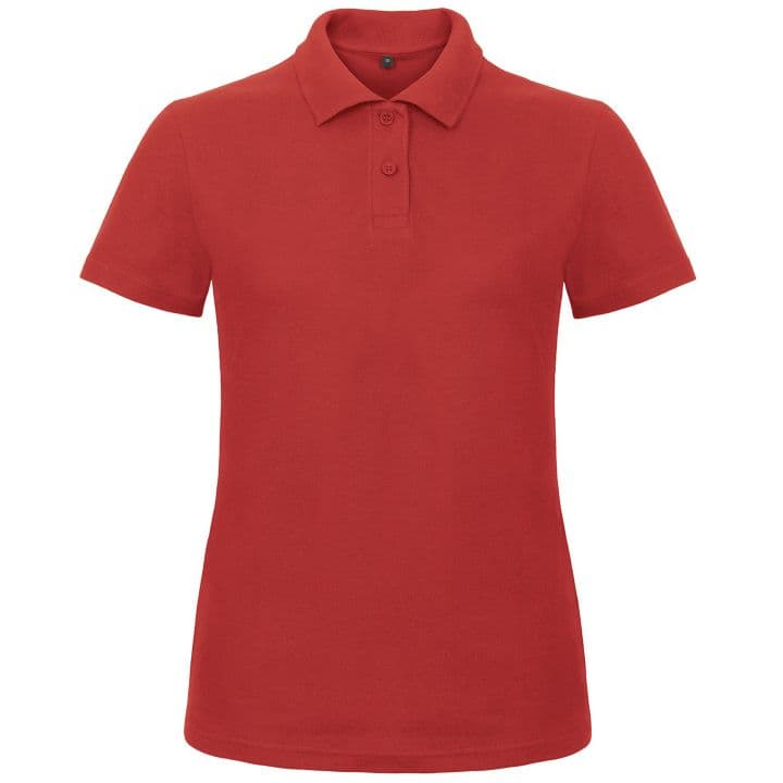 Kadın Polo Slim Fit Pamuklu — Kırmızı