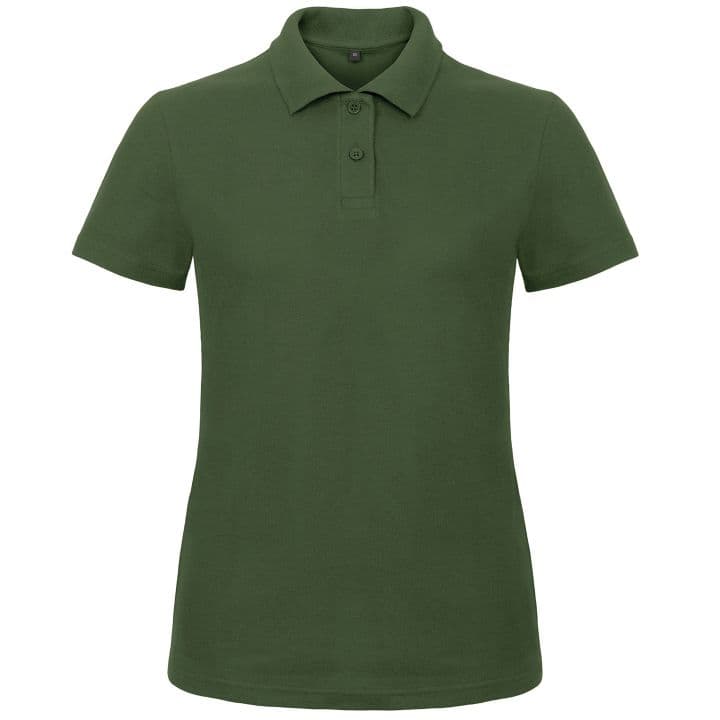 Kadın Polo Slim Fit Pamuklu — Koyu Yeşil
