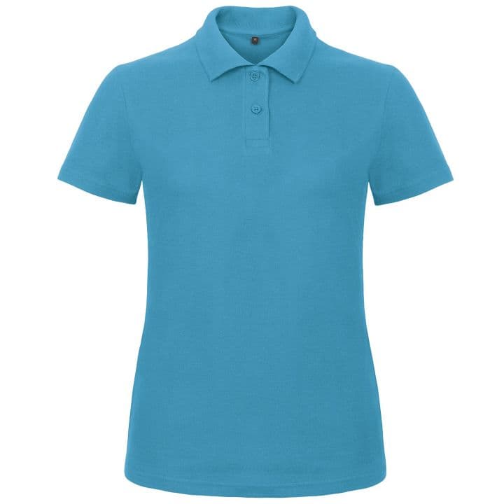 Kadın Polo Slim Fit Pamuklu — Turkuaz