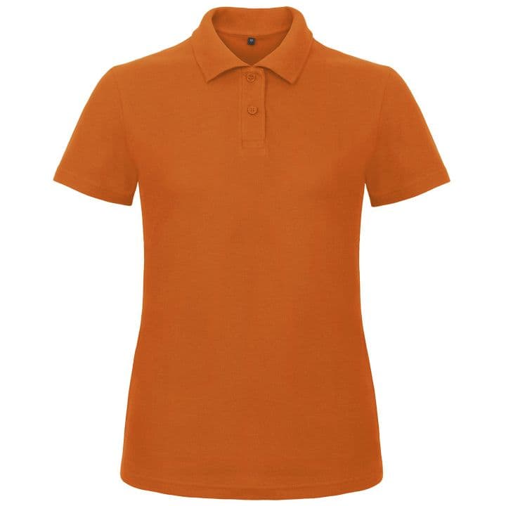 Kadın Polo Slim Fit Pamuklu — Turuncu