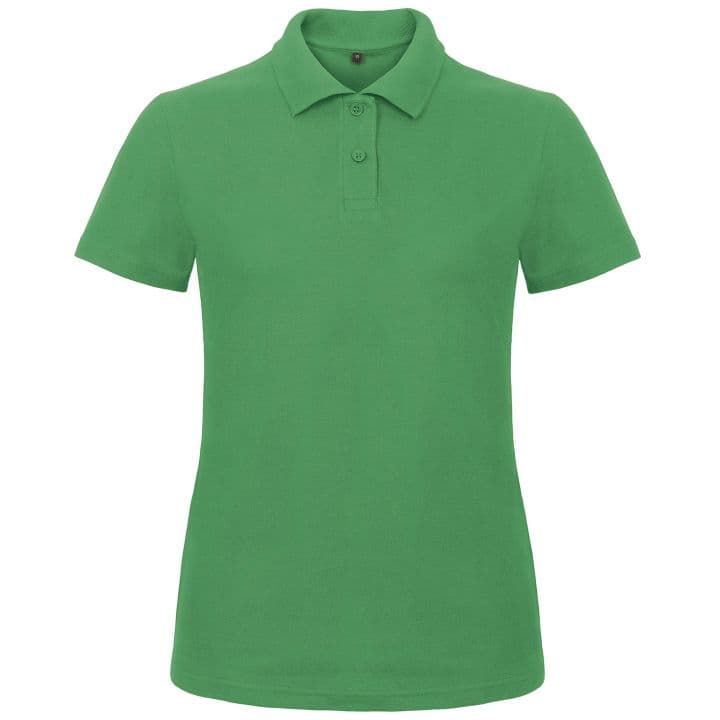Kadın Polo Slim Fit Pamuklu — Yeşil