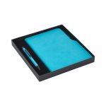 941-K Hediyelik Set - 15X21 Renkli Kenar Not Defteri - Metal Tükenmez Kalem - Görsel 2