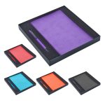 2280-K Hediyelik Set - 13x21 Renkli Kenar Not Defteri Metal Tükenmez Kalem - Görsel 2