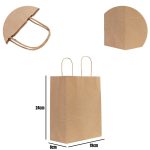 Kraft Kağıt Çanta Burgu Saplı - 19x8x24 cm - Görsel 3