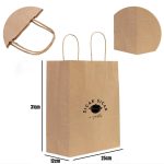 Kraft Kağıt Çanta Burgu Saplı - 25x12x31 cm (Özelleştirilebilir) - Görsel 3
