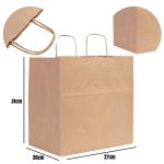 Kraft Kağıt Çanta - Burgu Saplı 27x20x31 cm - Görsel 3