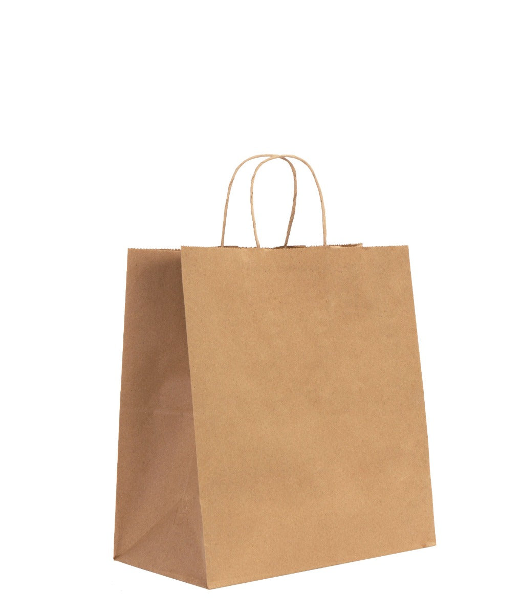 28x29x16cm-kraftcanta-10 Kraft Kağıt Çanta İçten Burgu Saplı - 27x15x30 cm - Görsel 1