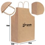Burgu Saplı Kraft Kağıt Çanta - 32x12x41 cm (Özelleştirilebilir) - Görsel 3