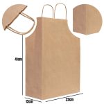 Burgu Saplı Kraft Kağıt Çanta - 32x12x41 cm - Görsel 3