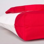 Trend Kanvas Çanta 40x35x12cm - Kırmızı Renkli Kulp - Görsel 13