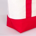 Trend Kanvas Çanta 40x35x12cm - Kırmızı Renkli Kulp - Görsel 8