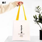 Kanvas Çanta Renkli Kulp - İç Cepli - Kadınlar Günü - Görsel 7