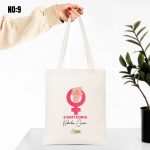 Kanvas Çanta Renkli Kulp - İç Cepli - Kadınlar Günü - Görsel 9