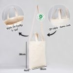 Kanvas Çanta İç Cepli Cift Kulplu Cırtlı Körüklü - Görsel 2