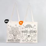 Anneler Günü Boyama Set 1- 25 Adet AYICIK ÇİÇEK Boyanabilir Çanta / 2 Adet Carioca Kumaş Kalem - Görsel 5