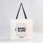 Kanvas Plaj Çantası Siyah Kulp 48x41x10 cm (Özelleştirilebilir) - Görsel 3