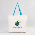 Kanvas Plaj Çantası Turkuaz Kulp 48x41x10 cm ( Özelleştirilebilir) - Görsel 7