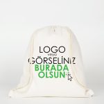 Süblimasyon Büzgülü Sırt Çanta - Lamineli 35x40 cm (Özelleştirilebilir)