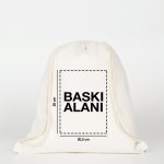 Süblimasyon Büzgülü Sırt Çanta - Lamineli 35x40 cm (Özelleştirilebilir) - Görsel 3