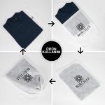 Ultrasonik Tela Kese - Beyaz - 42x32 cm - Ayakkabı Ve Çamaşır Torbası - 500 Adet, Tek Renk Logo Baskılı - Görsel 2