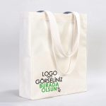 Tam Körüklü Kanvas Çanta - 35x40x10 cm - Örgü Kulp (Özelleştirilebilir)